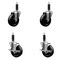 Service Caster 4'' SS Phenolic Wheel Swivel 1'' Expand Stem Caster Set 2 Brakes, 4PK SCC-SSEX20S414-PHS-2-TLB-2-1 - alternate 1
